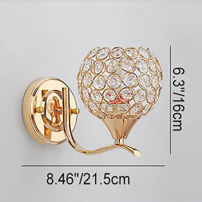 Contemporary Creative Crystal Ball 1- Light Wall Sconce Lamp For Living Room
