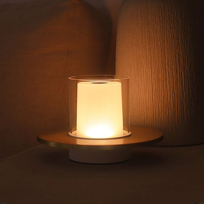 Modern Light Luxury Cylindrical LED Candlestick Night Light Table Lamp