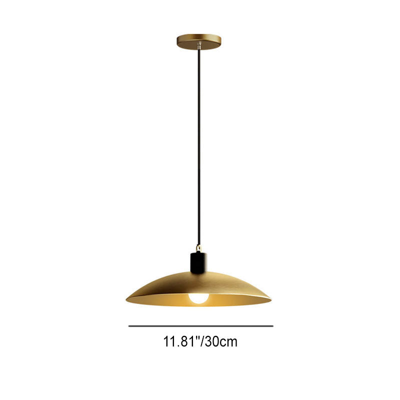 Nordic Minimalist Gold Color Copper 1-Light Pendant Light