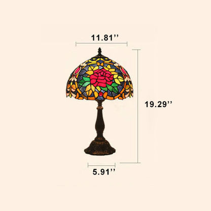 Tiffany European Blooming Flower 1-Light Table Lamp