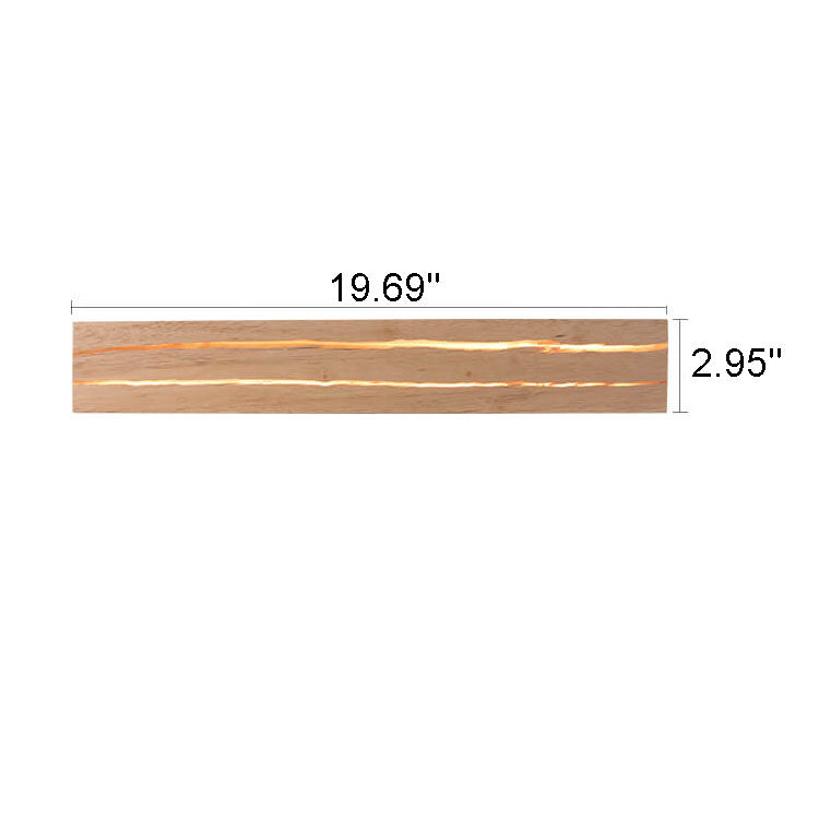 Modern Creative Crackle Wood Rectangular LED Wall Sconce Lamp