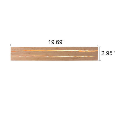 Modern Creative Crackle Wood Rectangular LED Wall Sconce Lamp