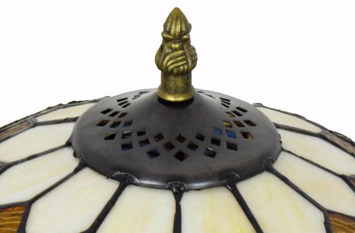 Tiffany Stained Glass European Flower 1-Light Table Lamp