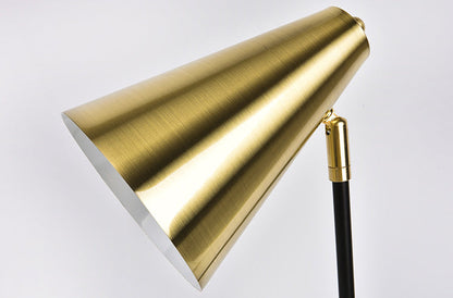 Simple Iron Bell Shade Triangle 1-Light Table Lamp