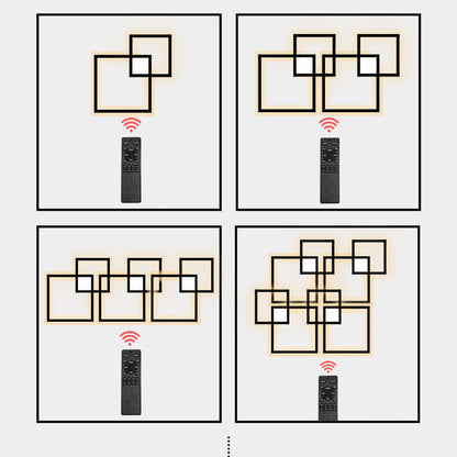 Minimalist Square Combination LED Iron Wall Sconce Lamp