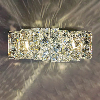 Modern Luxury Crystal Column LED Wall Sconce Lamp
