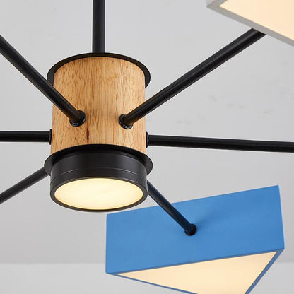 Nordic Building Blocks Geometry 4-Light Chandelier