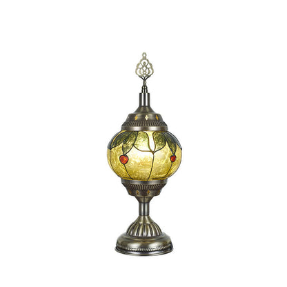 Vintage Turkish Stained Enamel Iron 1-Light Table Lamp