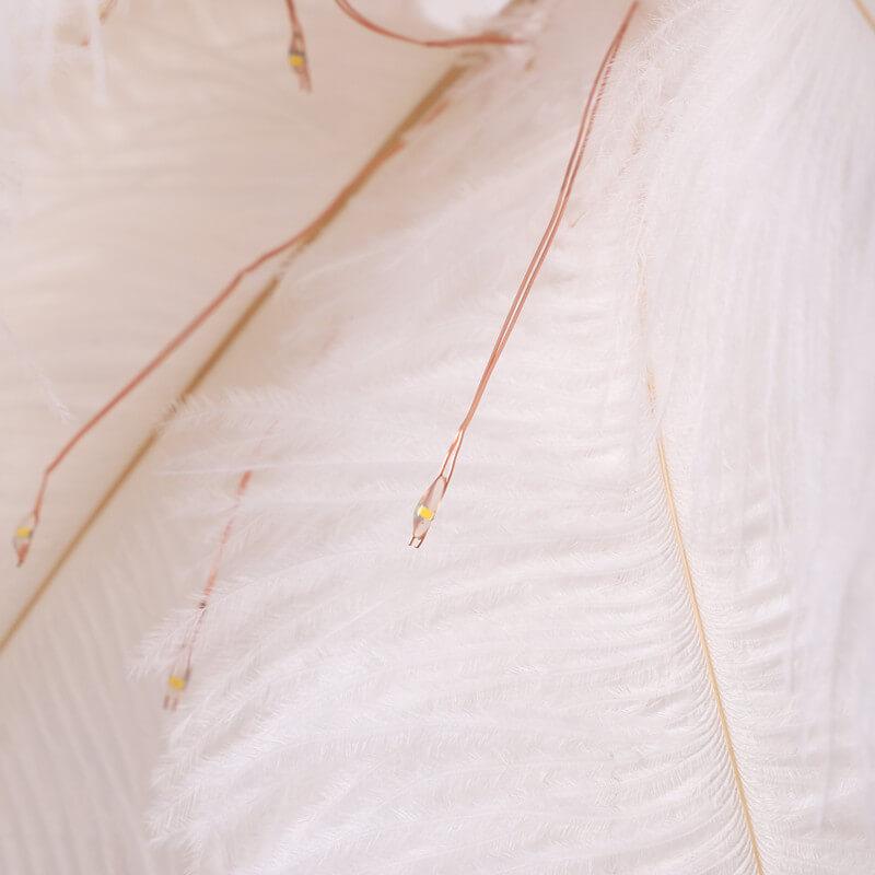 Nordic Feather Copper Wire Decoration Night Light Table Lamp