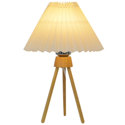 Retro Pleated Scalloped 1-Light Standing Table Lamp
