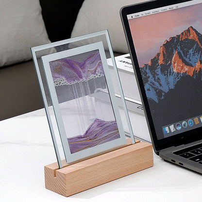 Creative Quicksand Square  LED Night Light Decorative Table Lamp