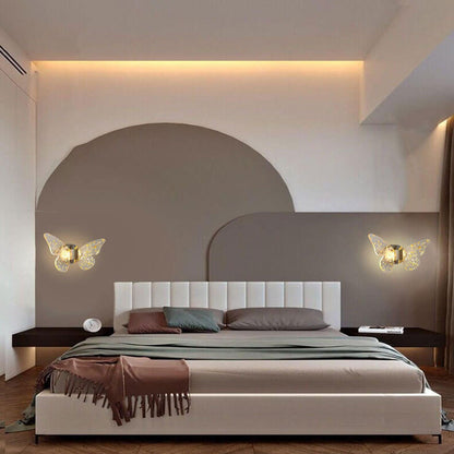 Modern Creative Gold Foil Acrylic Butterfly LED Wall Sconce Lamp