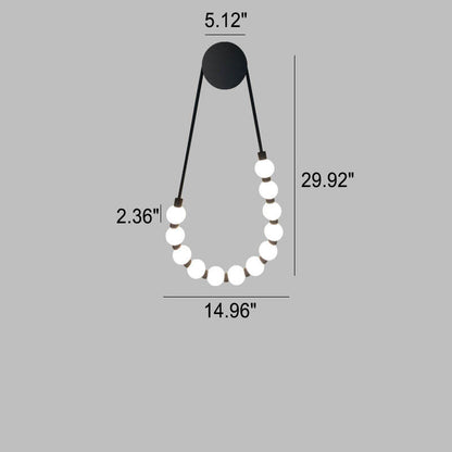 Modern Minimalist Necklace Magic Bean LED Wall Sconce Lamp