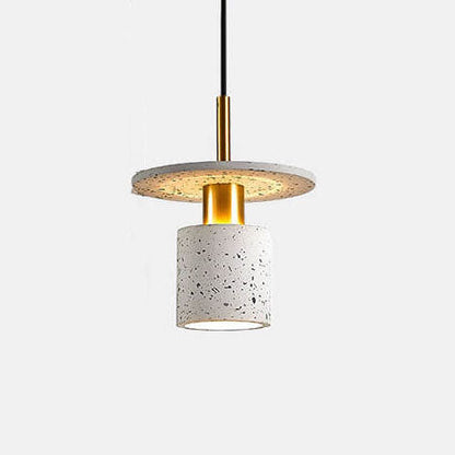 Nordic Terrazzo Cylinder Shape 1-Light Pendant Light