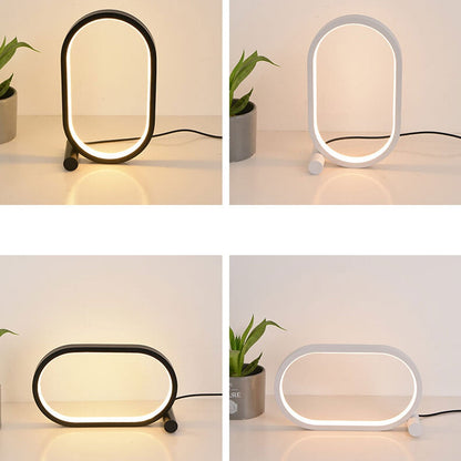 Creative Simple Oval USB LED Night Light Table Lamp