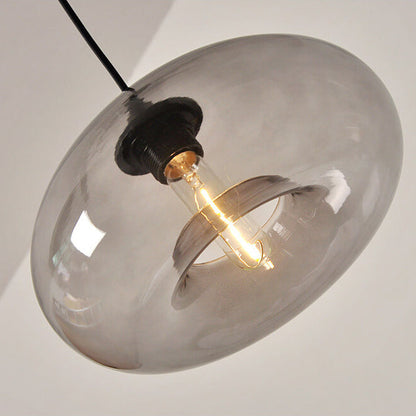 Creative Colored Glass Oval 1-Light Pendant Light
