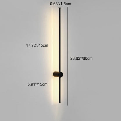مصباح حائط LED طويل من الألومنيوم والحديد والسيليكون بتصميم عصري بسيط لغرفة النوم 