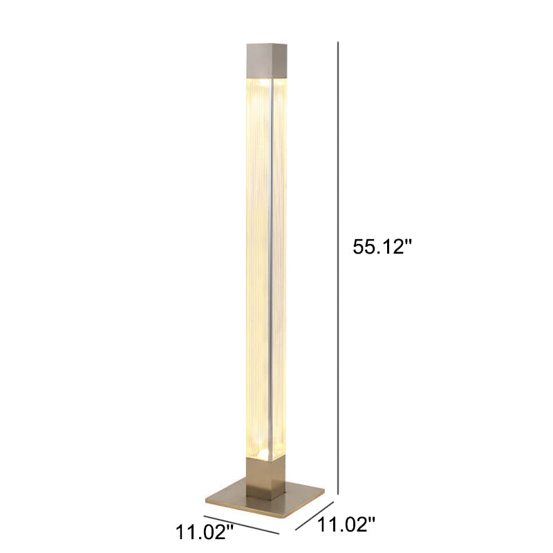 Modern  Acrylic Long Bar Column LED Standing Floor Lamp