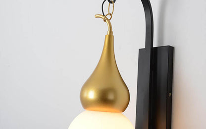 Modern Creative Glass Gourd 1-Light Wall Sconce Lamp