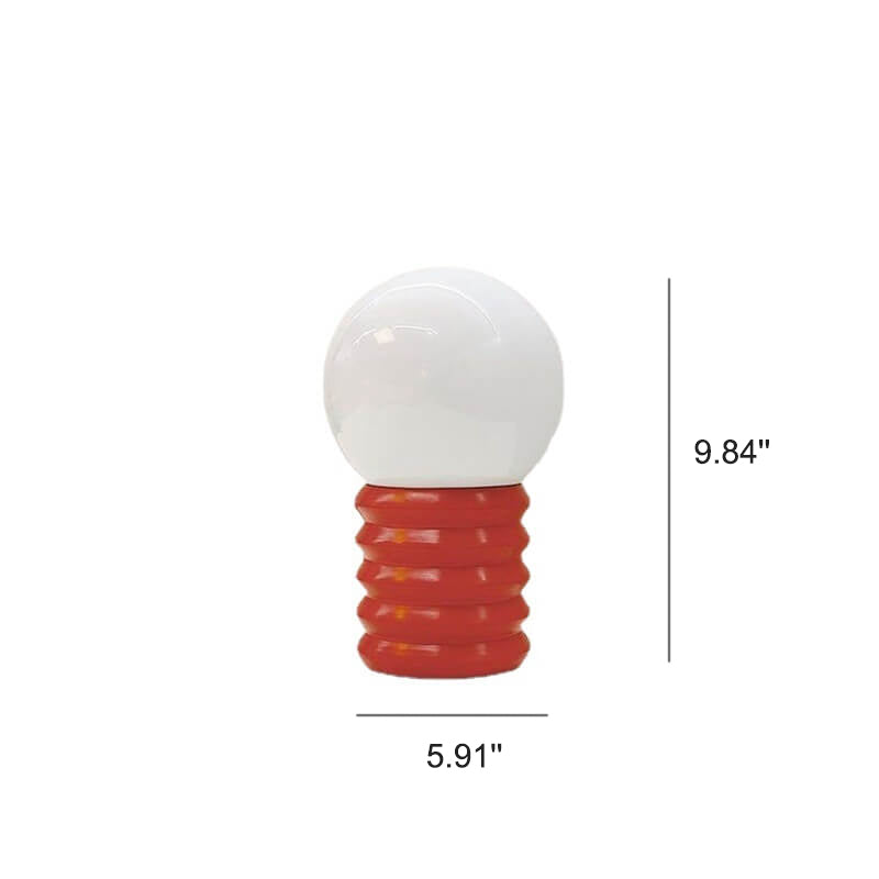 Vintage Orange Solid Glass 1-Light Table Lamp