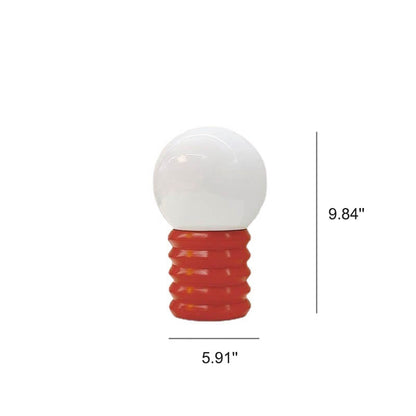 Vintage Orange Solid Glass 1-Light Table Lamp