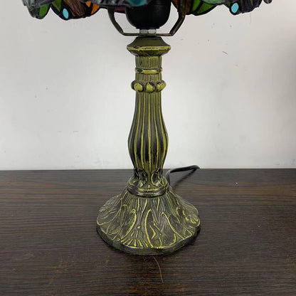 Tiffany Stained Glass Fruit Dome 1-Light Table Lamp