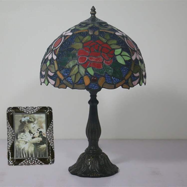 Tiffany European Blooming Flower 1-Light Table Lamp