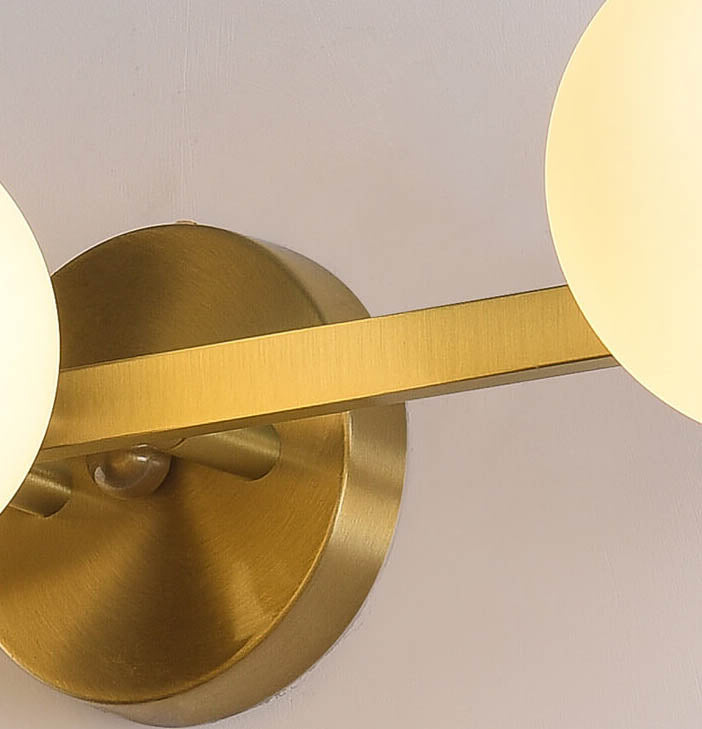 Modern Copper Glass Globe 3/4 Light Mirror Front Light