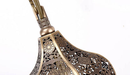 Vintage Exotic Cylindrical Hollow 3-Light Chandelier