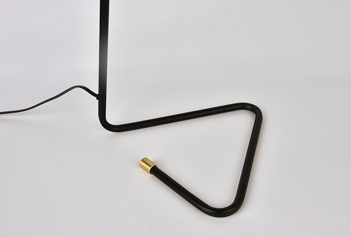 Simple Iron Bell Shade Triangle 1-Light Table Lamp