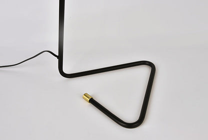 Simple Iron Bell Shade Triangle 1-Light Table Lamp