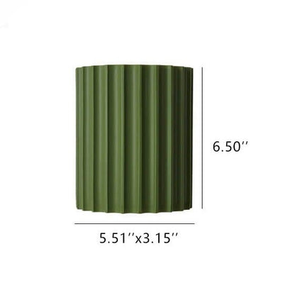 Macaron Resin Striped Half Cylinder 1-Light Wall Sconce Lamp