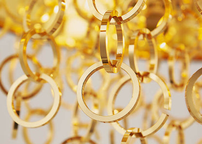 Modern Luxury Fabric Ring Tassel  3/4/5 Light Chandelier