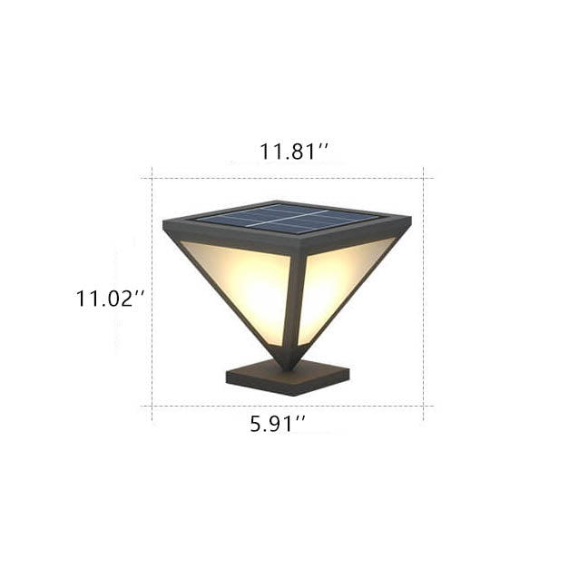 Simple Triangle LED Solar Outdoor Waterproof Lawn Fence Lamp