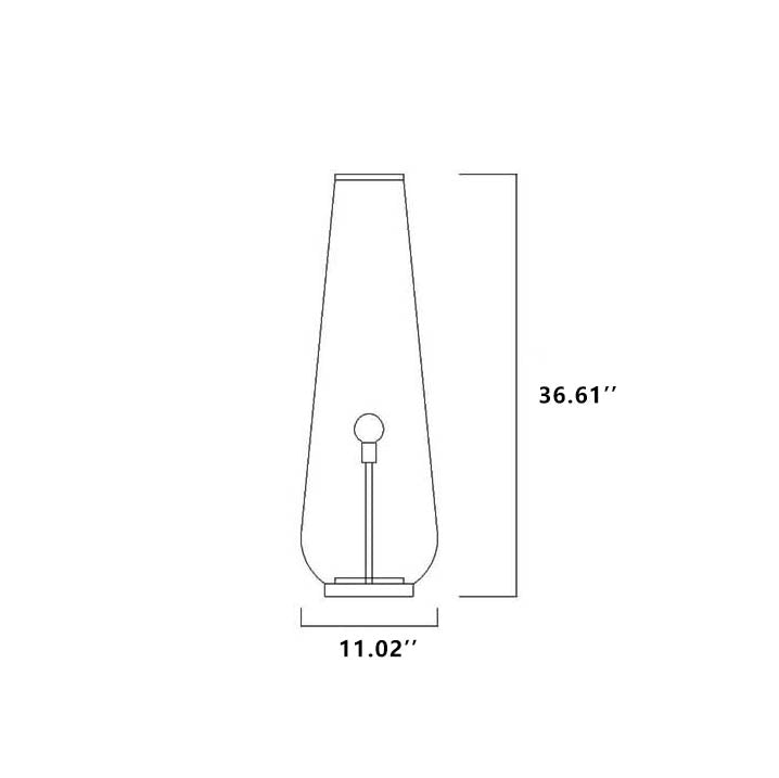 Modern Bamboo Weaving Column 1-Light LED Standing Floor Lamp