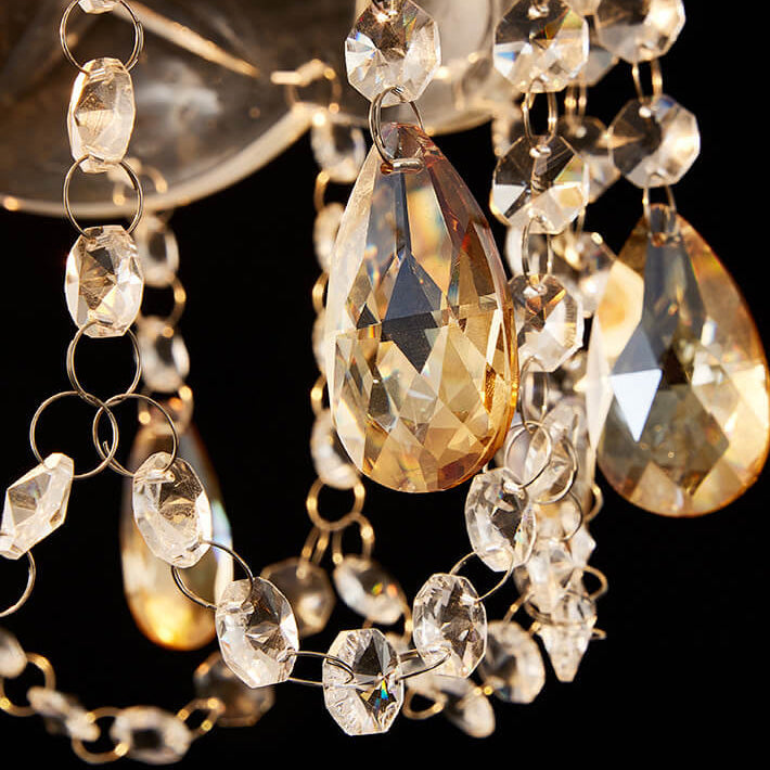Modern Luxury Crystal Hanging Dome 1-Light Pendant Light