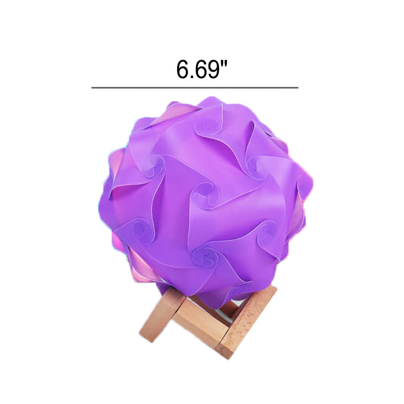 Creative DIY Round Hydrangea Combination Design LED Night Light Table Lamp