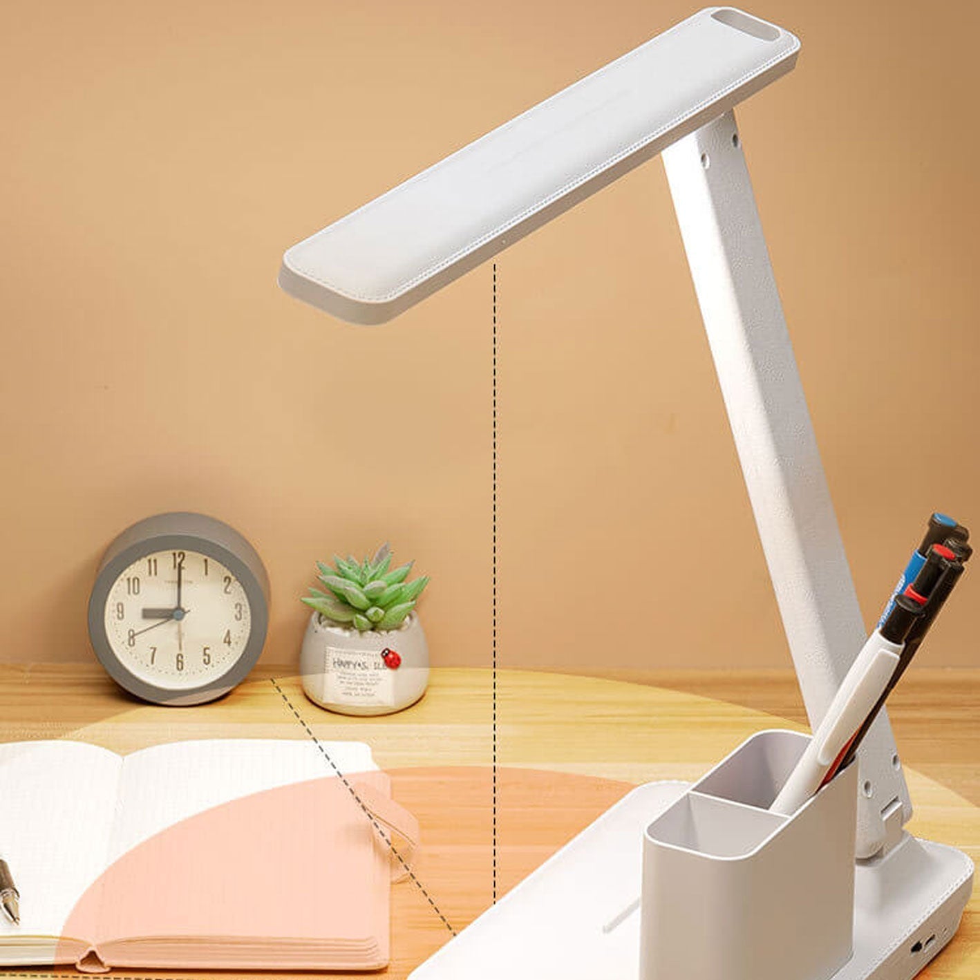 Simple Folding Pen Holder USB Eye Protection LED Reading Desk Lamp