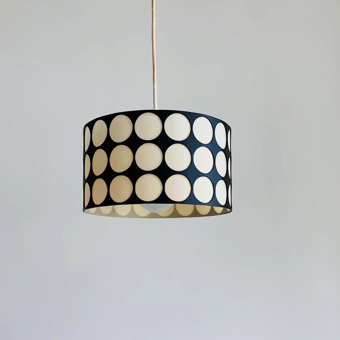 European Vintage Minimalist Iron Leather 1-Light Pendant Light