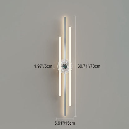 مصباح حائط LED من الألومنيوم بتصميم شريطي طويل وعصري بسيط لغرفة المعيشة 