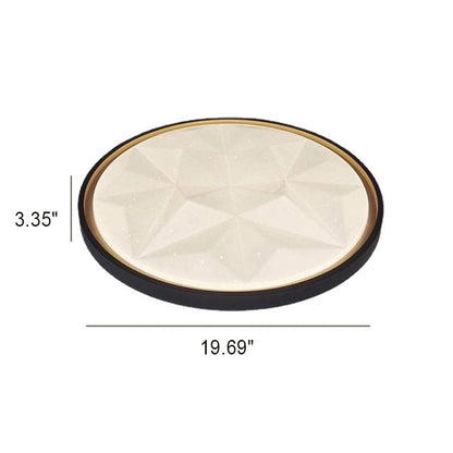 Nordic Creative Star Effect Round Iron Acrylic LED Flush Mount Ceiling Light