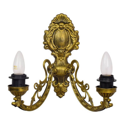 Tiffany Mediterranean Stained Glass 2-Light Wall Sconce