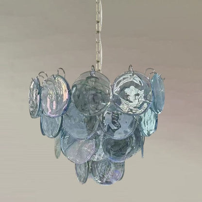 Traditional French Flower Shaped Iron Glass 5/9/12 Light Chandelier For Living Room