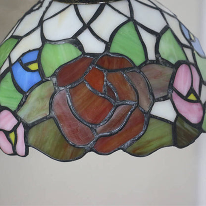 Tiffany Flower Stained Glass 1-Light Wall Sconce Lamp
