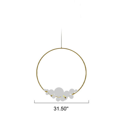 Modern Minimalist Circle Glass Ball LED Chandelier
