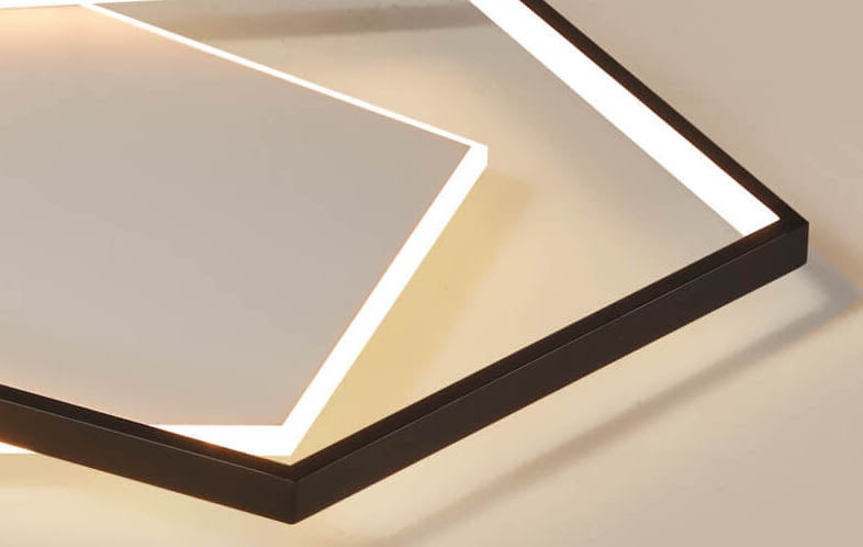 Modern Minimalist Pentagonal LED Flush Mount Ceiling Light