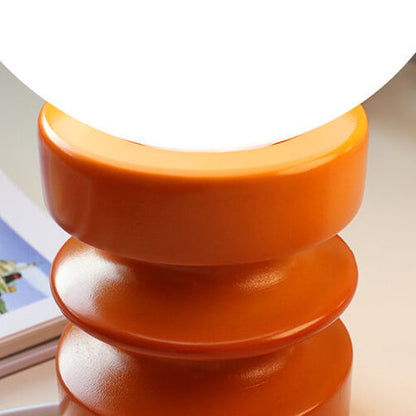 Vintage Orange Solid Glass 1-Light Table Lamp