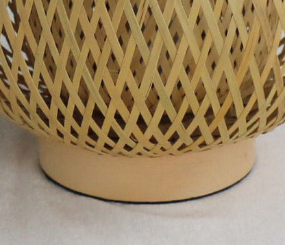 Modern Bamboo Weaving Round 1-Light Decorative Table Lamp