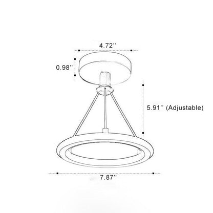 مصباح LED دائري حديث وبسيط مزود بمصباح واحد 
