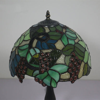 Tiffany Rustic Fruit Stained Glass 1-Light Table Lamp